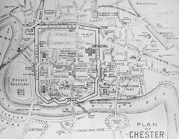 Map of Chester early 1900s