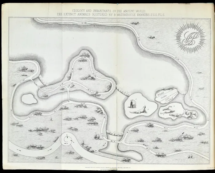 Framed Print : Map of Crystal Palace Park (1854) Framed Print : Map of Crystal Palace Park (1854)