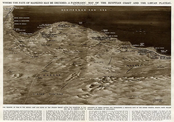Map of Egyptian coast and Libyan plateau by G. H. Davis