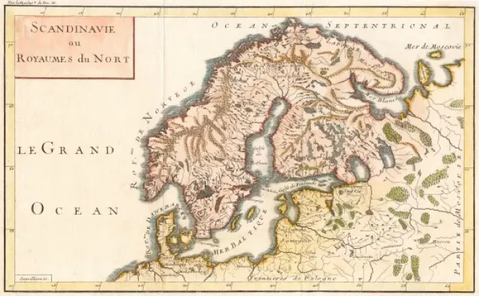 Framed Print : Map / Europe / Scandinavia Framed Print : Map / Europe / Scandinavia