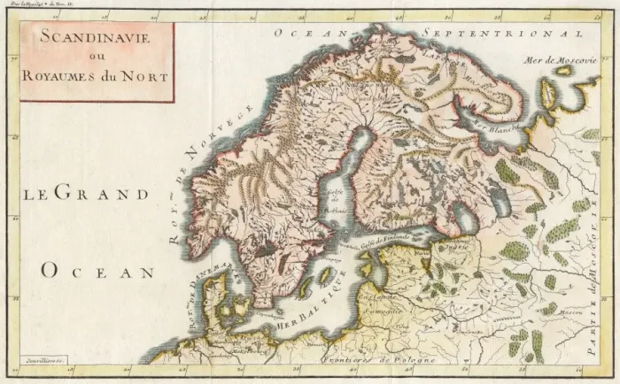 Framed Print : Map / Europe / Scandinavia Framed Print : Map / Europe / Scandinavia