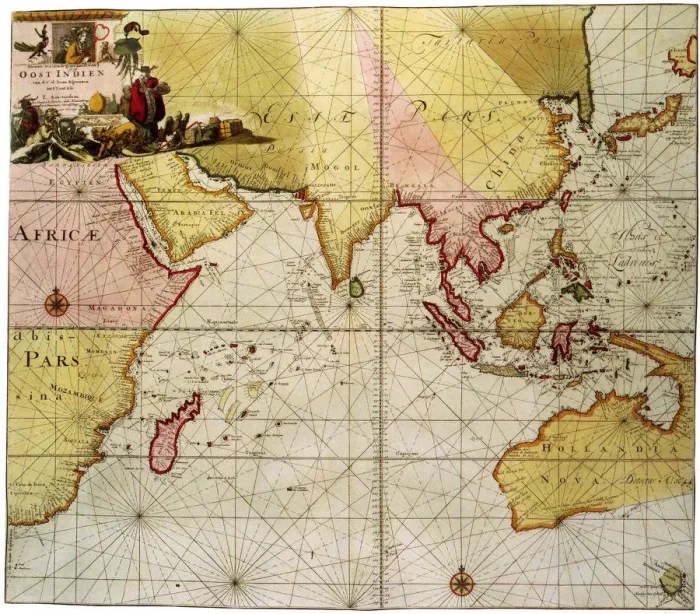 Framed Print : Map of the Indian Ocean 1700 Date: 1700 Framed Print : Map of the Indian Ocean 1700 Date: 1700