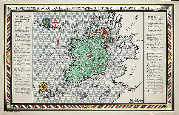 A Map Of Irish Free State And Northern Ireland