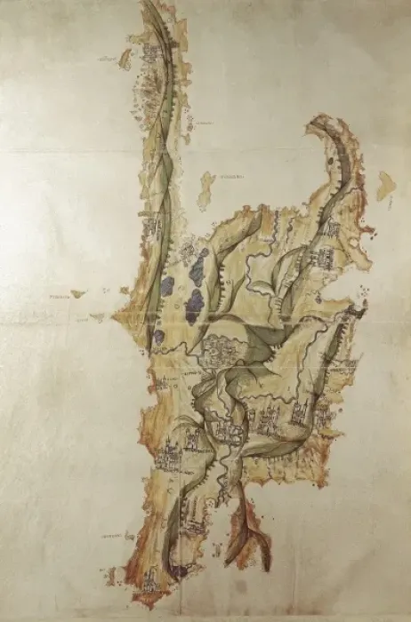 Framed Print : Map of the island of Santo Domingo (16th c. ) Framed Print : Map of the island of Santo Domingo (16th c. )