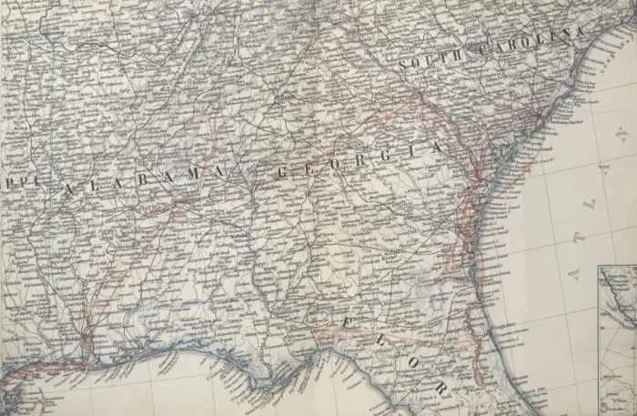 Framed Print : Map from journal Framed Print : Map from journal