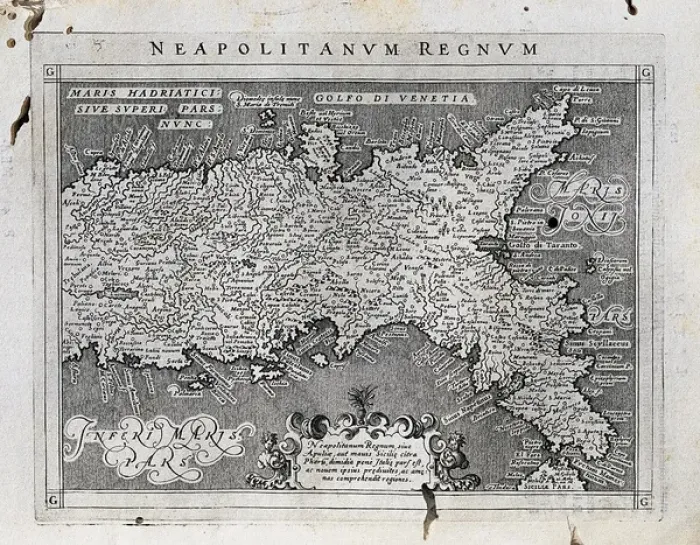 Framed Print : Map of the Kingdom of Naples. 1597-1568. Illustration Framed Print : Map of the Kingdom of Naples. 1597-1568. Illustration