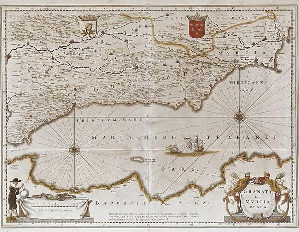 Map of the kingdoms of Granada and Murcia (Granata
