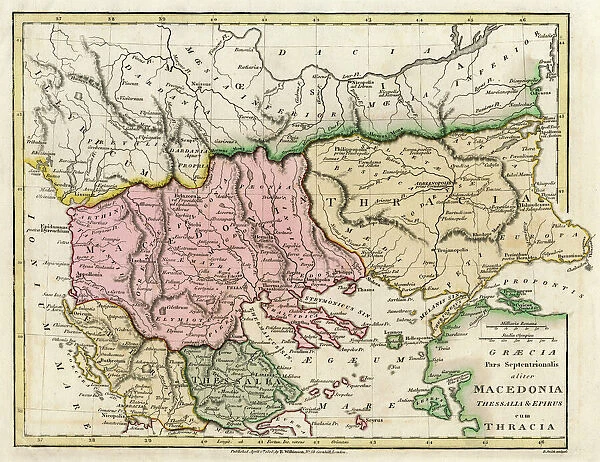 Map of the Macedonian and Thracian Empire