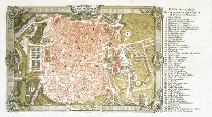 Framed Print : Map of Madrid (1762) by Ventura Rodrez Framed Print : Map of Madrid (1762) by Ventura Rodrez