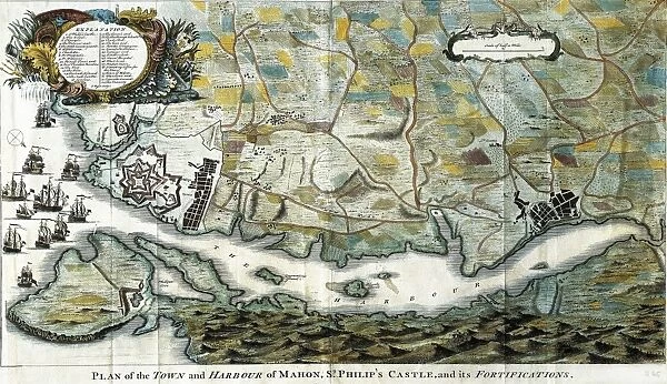 Map of Mah󮠷ith the San Felipe castle, 18th