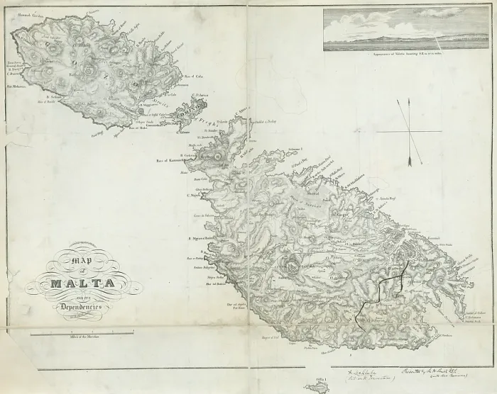 Framed Print : Map of Malta and its dependencies (Brocktoff 1838) Framed Print : Map of Malta and its dependencies (Brocktoff 1838)