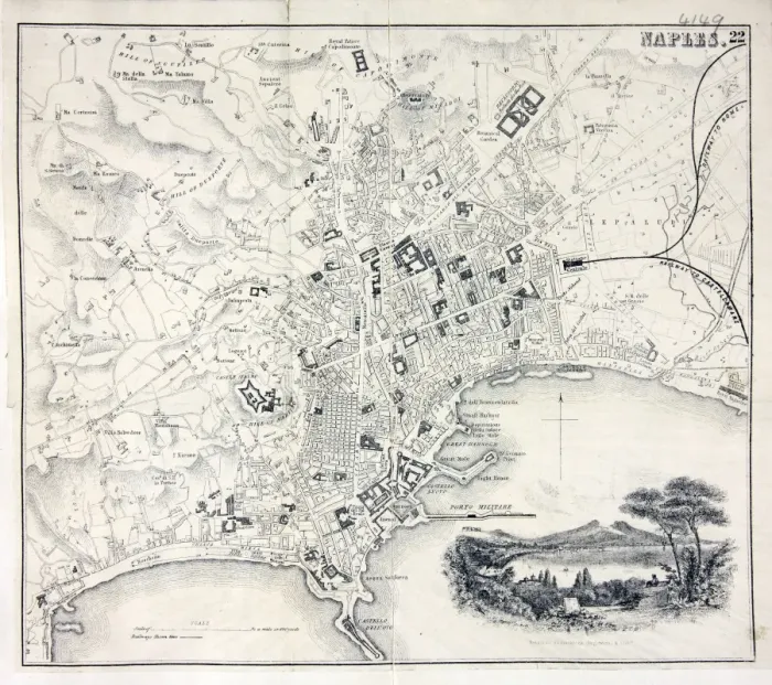 Framed Print : Map of Naples Framed Print : Map of Naples