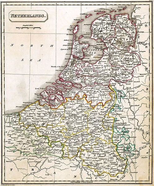 MAP / NETHERLANDS 1827 available as Framed Prints, Photos, Wall Art and ...