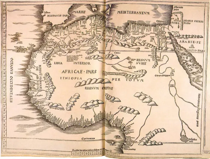 Framed Print : Map of North Africa 1513 Date: 1513 Framed Print : Map of North Africa 1513 Date: 1513