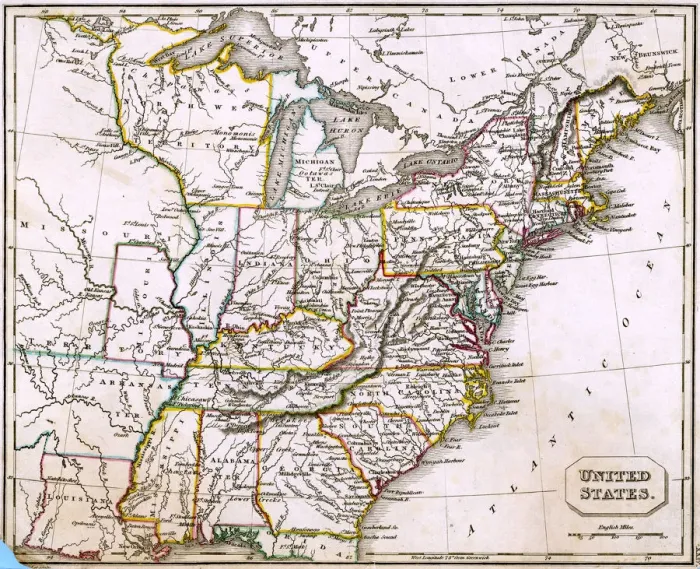 Framed Print : MAP / NORTH AMERICA 1827 Framed Print : MAP / NORTH AMERICA 1827