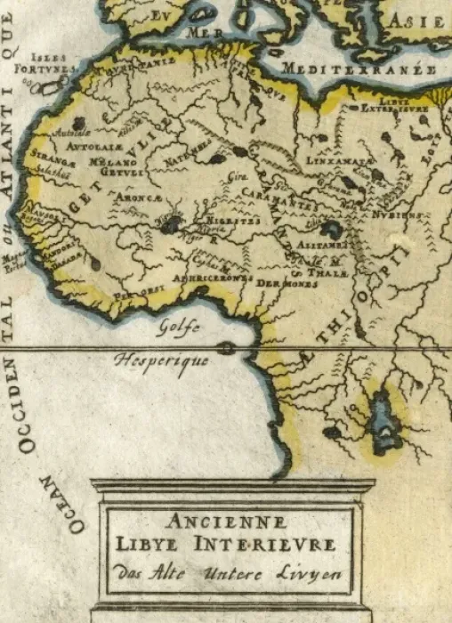Framed Print : Map / Nw Africa 1719 Framed Print : Map / Nw Africa 1719
