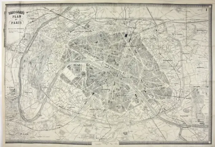 Framed Print : Map of Paris Framed Print : Map of Paris