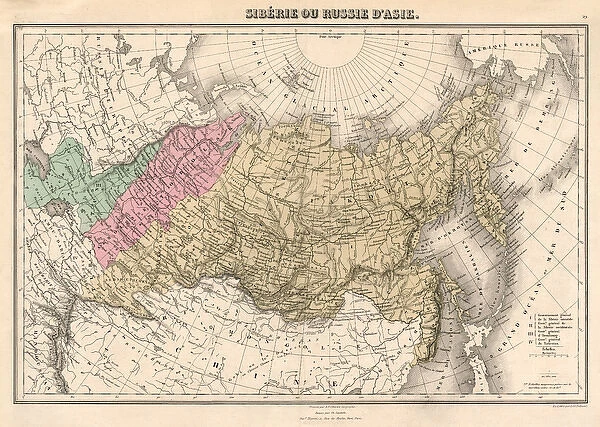 Map / Russia / Siberia C1860