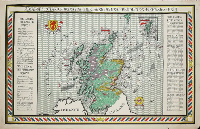 Framed Print : A Map of Scotland Framed Print : A Map of Scotland