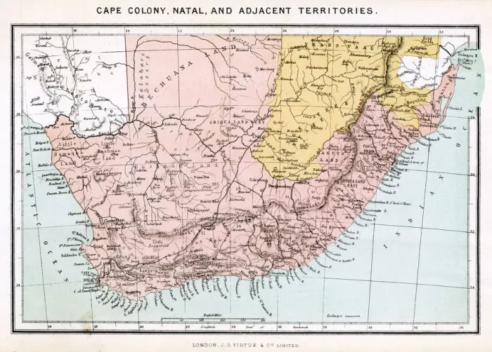 Framed Print : Map of Southern Africa Framed Print : Map of Southern Africa