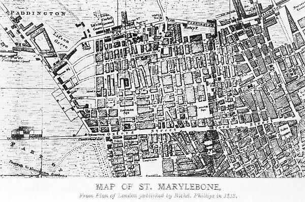 Map of St Marylebone, London