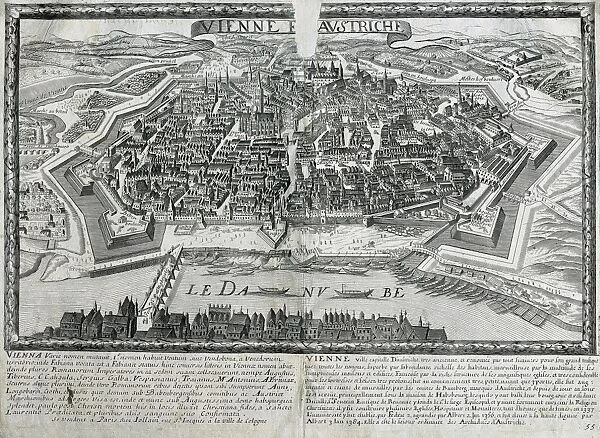 Map of Vienna (17th c. ) by the family Jollain
