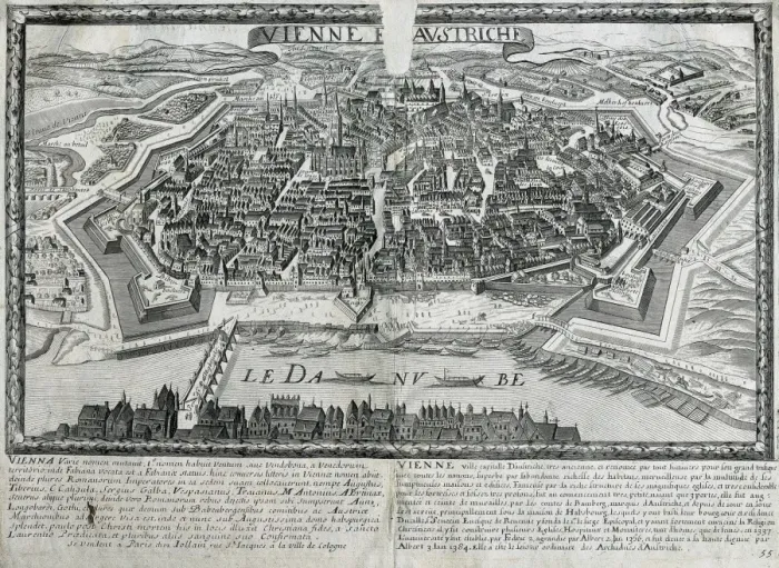 Framed Print : Map of Vienna (17th c. ) by the family Jollain Framed Print : Map of Vienna (17th c. ) by the family Jollain