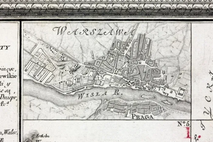 Framed Print : Map of Warsaw Framed Print : Map of Warsaw