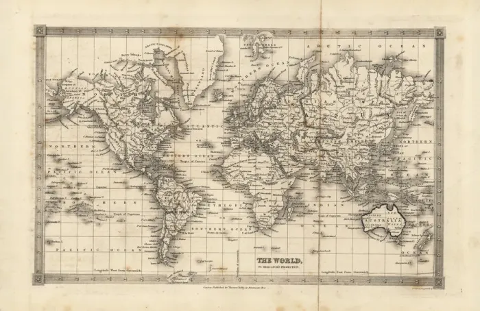 Framed Print : Map of the World Framed Print : Map of the World