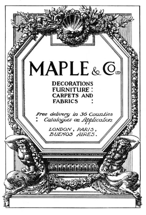 Framed Print : Maple & Co. advertisement Framed Print : Maple & Co. advertisement