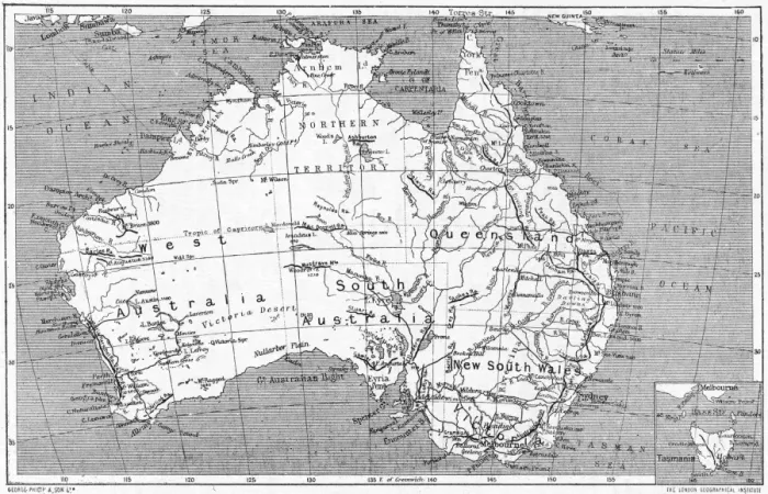 Framed Print : Maps / Australia 1908 Framed Print : Maps / Australia 1908