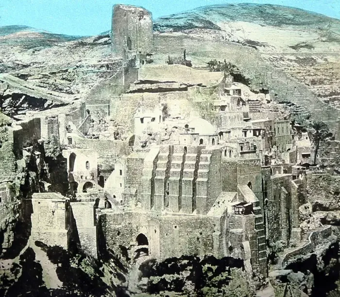 Framed Print : Mar Saba Convent, Holy Land, Victorian period Framed Print : Mar Saba Convent, Holy Land, Victorian period