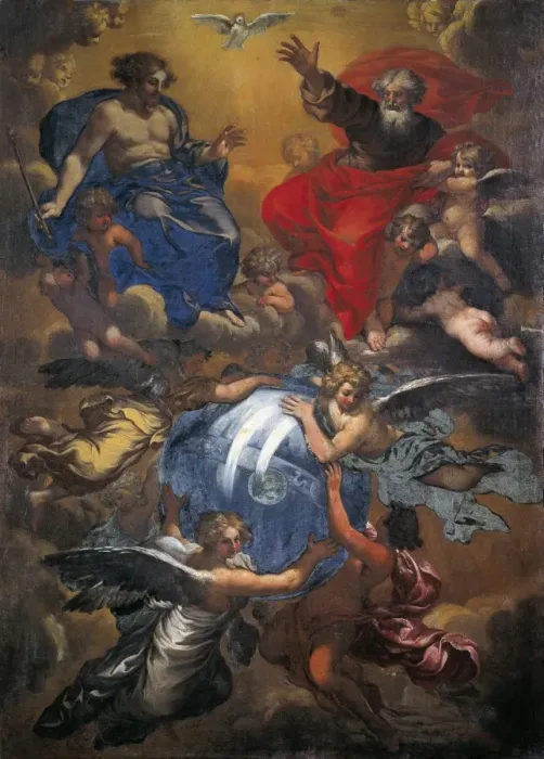 Framed Print : MARATTI or MARATTA, Carlo (1625-1713). The Trinity Framed Print : MARATTI or MARATTA, Carlo (1625-1713). The Trinity