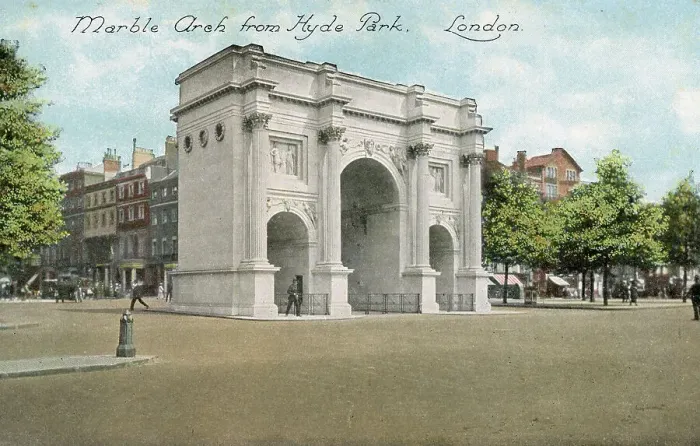 Framed Print : Marble Arch from Hyde Park, London Framed Print : Marble Arch from Hyde Park, London