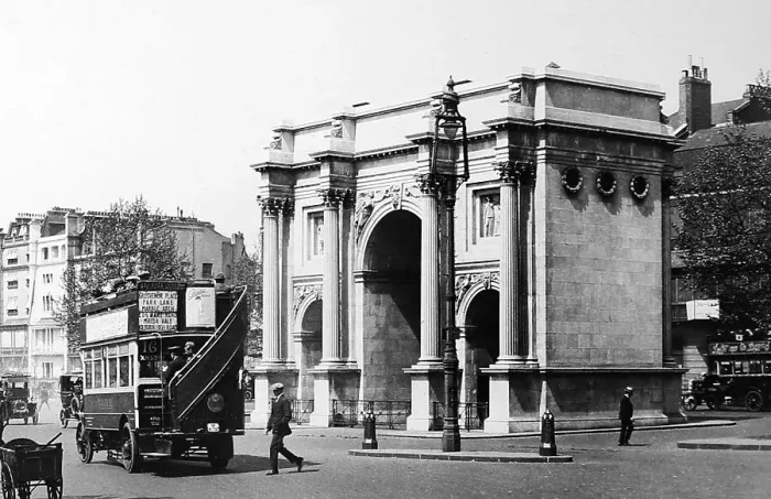 Framed Print : Marble Arch, London early 1900s Framed Print : Marble Arch, London early 1900s