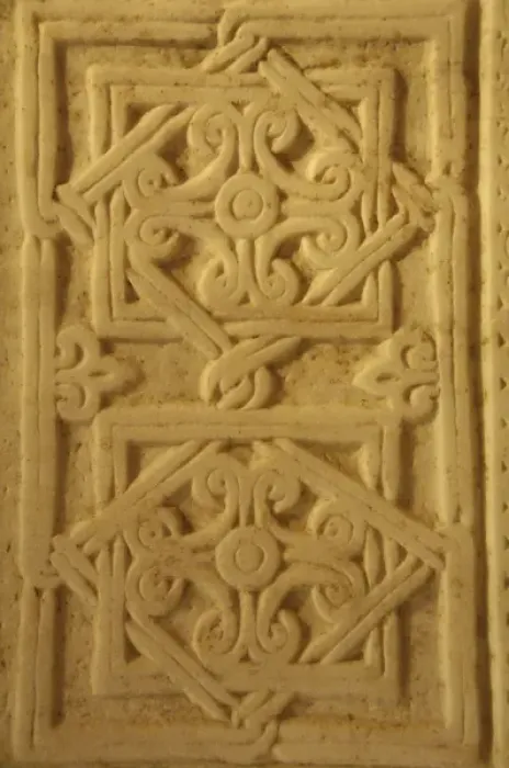 Framed Print : Marble slab decorated with geometric designs and filigree. C Framed Print : Marble slab decorated with geometric designs and filigree. C