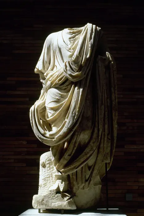 Framed Print : Marble statue of a Togatus from Forum of Augusta Emerita Framed Print : Marble statue of a Togatus from Forum of Augusta Emerita