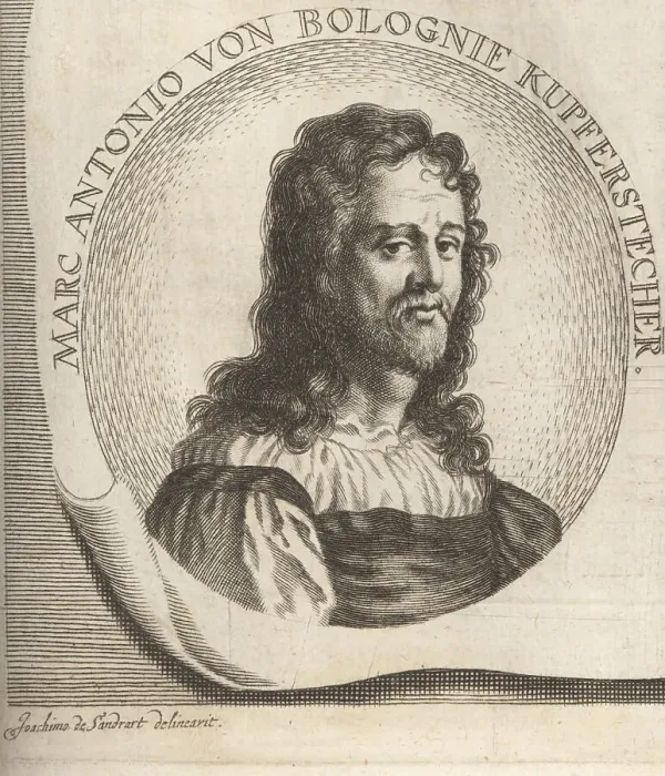 Framed Print : Marcantonio, Italian engraver and printmaker, c.1470-1534 Framed Print : Marcantonio, Italian engraver and printmaker, c.1470-1534