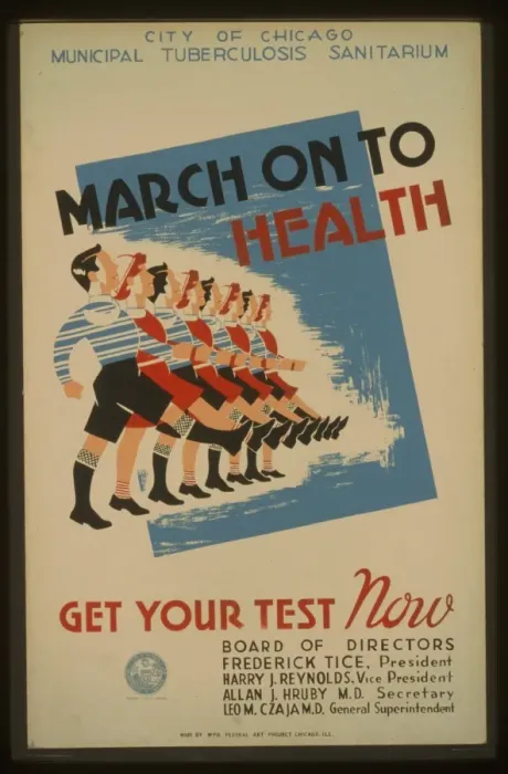 Framed Print : March on to health Get your test now : City of Chicago Munic Framed Print : March on to health Get your test now : City of Chicago Munic
