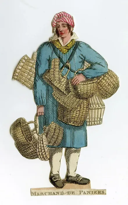 Framed Print : Marchand de Paniers, Basket dealer Framed Print : Marchand de Paniers, Basket dealer