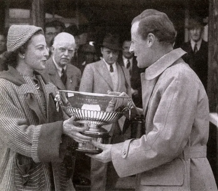 Framed Print : Marchioness of Lansdowne presents cup to Harris St. John Framed Print : Marchioness of Lansdowne presents cup to Harris St. John