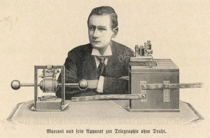 Framed Print : Marconi and Apparatus Framed Print : Marconi and Apparatus
