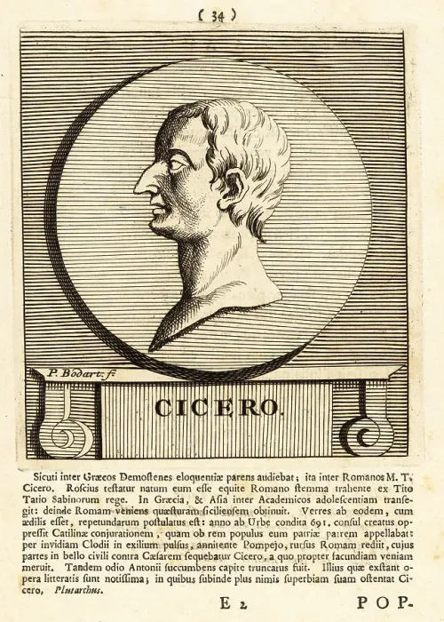 Framed Print : Marcus Tullius Cicero, Roman statesman and philosopher