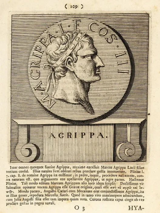 Framed Print : Marcus Vipsanius Agrippa wearing a rostral crown Framed Print : Marcus Vipsanius Agrippa wearing a rostral crown