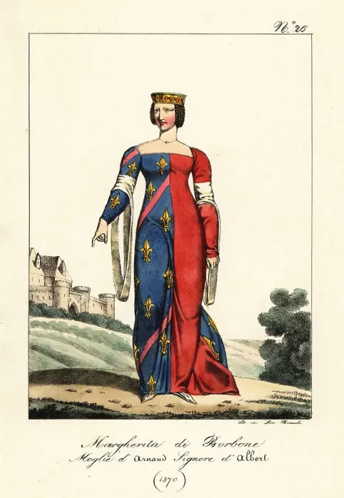Framed Print : Margaret of Bourbon, Lady Albret, 1370 Framed Print : Margaret of Bourbon, Lady Albret, 1370