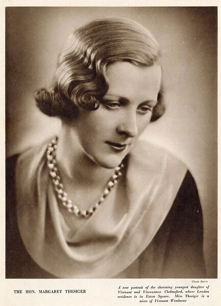 Margaret Thesiger, later Monck (1911-1991), youngest daughter of Frederic Thesiger
