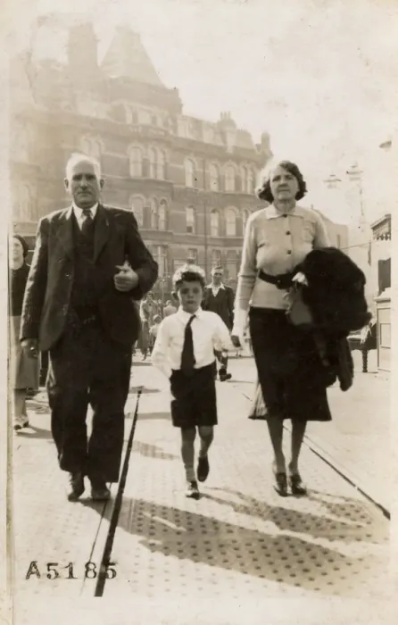 Framed Print : Margate, Kent - Grandparents take Grandson to the seaside Framed Print : Margate, Kent - Grandparents take Grandson to the seaside