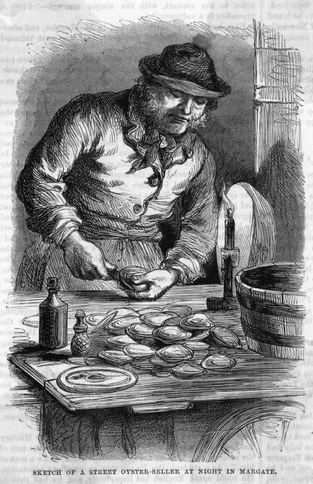 Framed Print : MARGATE OYSTER SELLER Framed Print : MARGATE OYSTER SELLER