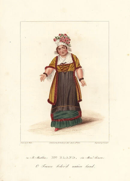 Maria Bland in Monsieur Tonson, 1822