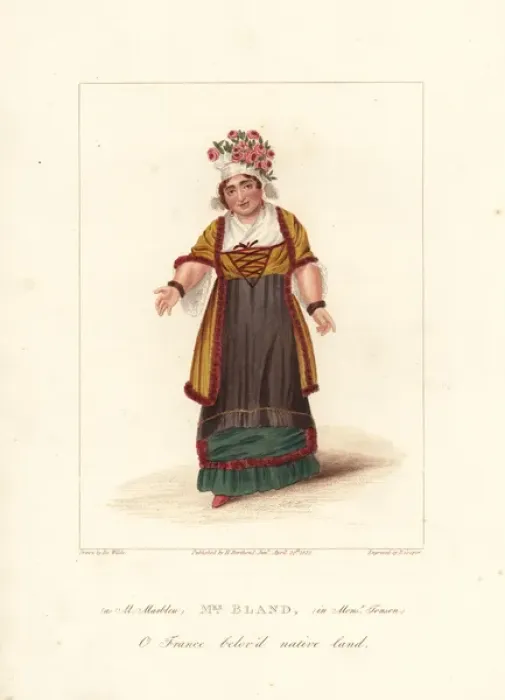 Framed Print : Maria Bland in Monsieur Tonson, 1822 Framed Print : Maria Bland in Monsieur Tonson, 1822